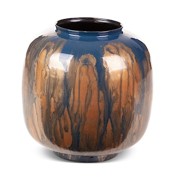 Wazon Kaja ceramiczny niebiesko-złoty 