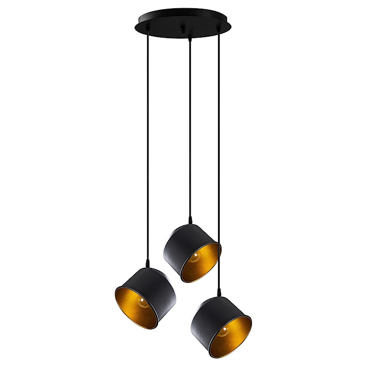 Lampa wisząca Hortensis 38 cm x3 kaskada czarna  - zdjęcie 3