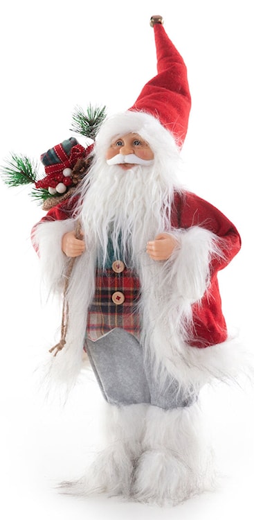 Figurka świąteczna Mikołaj 45 cm czerwony