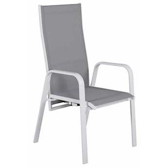 Krzesło ogrodowe z regulowanym oparciem Misando szare