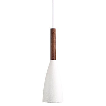 Lampa wisząca Pure średnica 10 cm biała - ciemne drewno