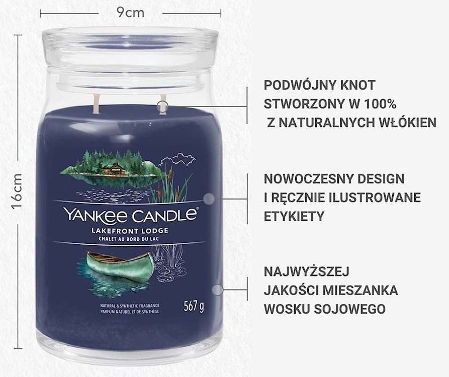 Świeca zapachowa Yankee Candle Lakefront Lodge 567 g  - zdjęcie 6