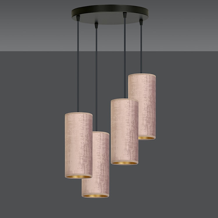Lampa wisząca Bonett x4 asymetryczna średnica 35 cm różowa  - zdjęcie 4