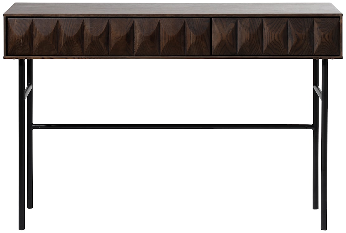 Konsola Chesseo 116,5 cm na metalowych nogach dąb espresso  - zdjęcie 3