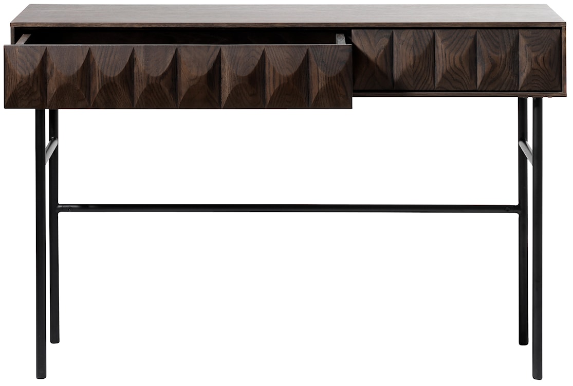 Konsola Chesseo 116,5 cm na metalowych nogach dąb espresso  - zdjęcie 4