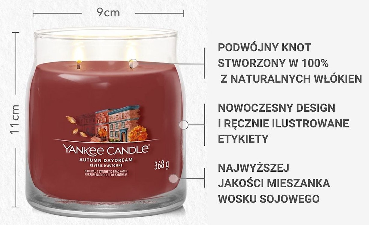 Świeca zapachowa Yankee Candle Autumn Daydream 368 g  - zdjęcie 4