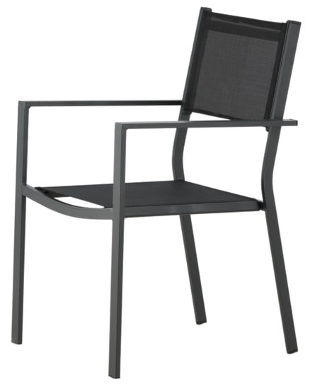 Krzesło ogrodowe Misando aluminium szare  - zdjęcie 3