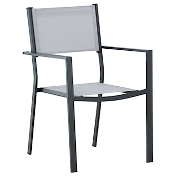 Krzesło ogrodowe Misando aluminium czarno-szare