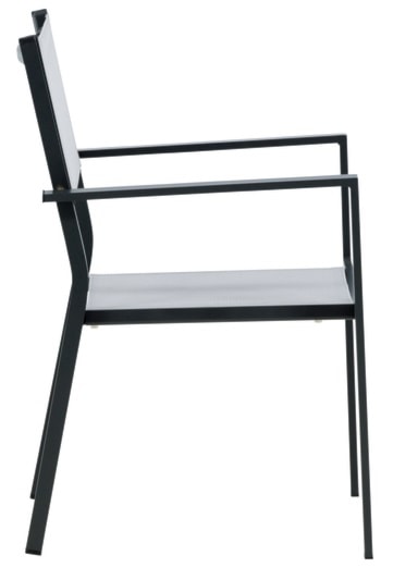Krzesło ogrodowe Misando aluminium czarno-szare  - zdjęcie 3