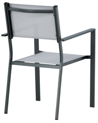 Krzesło ogrodowe Misando aluminium czarno-szare  - zdjęcie 5