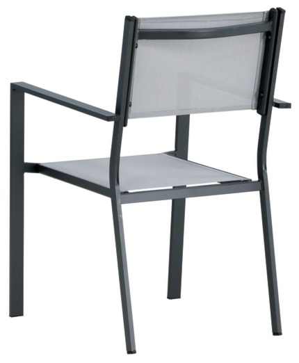 Krzesło ogrodowe Misando aluminium czarno-szare  - zdjęcie 7