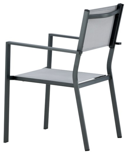 Krzesło ogrodowe Misando aluminium czarno-szare  - zdjęcie 8