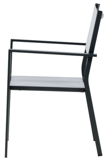 Krzesło ogrodowe Misando aluminium czarno-szare  - zdjęcie 9