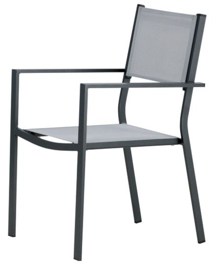 Krzesło ogrodowe Misando aluminium czarno-szare  - zdjęcie 10