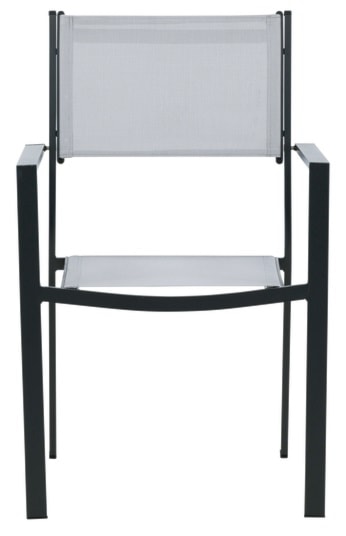 Krzesło ogrodowe Misando aluminium czarno-szare  - zdjęcie 11