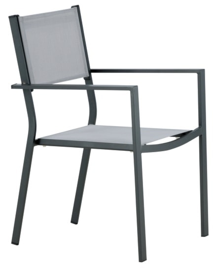 Krzesło ogrodowe Misando aluminium czarno-szare  - zdjęcie 12