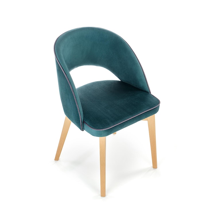 Krzesło tapicerowane Barauni zielone - dąb miodowy  - zdjęcie 4