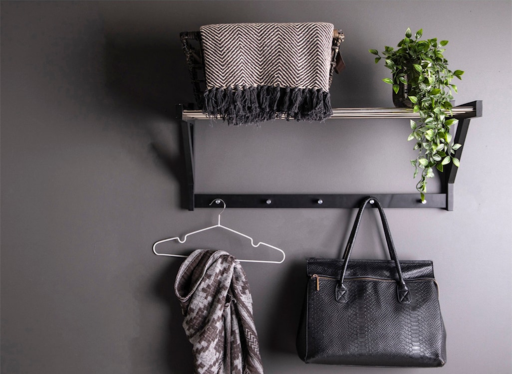 Wieszak ścienny Ponnova czarny  - zdjęcie 4