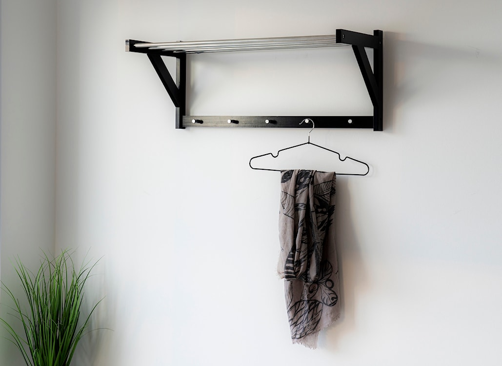 Wieszak ścienny Ponnova czarny  - zdjęcie 6