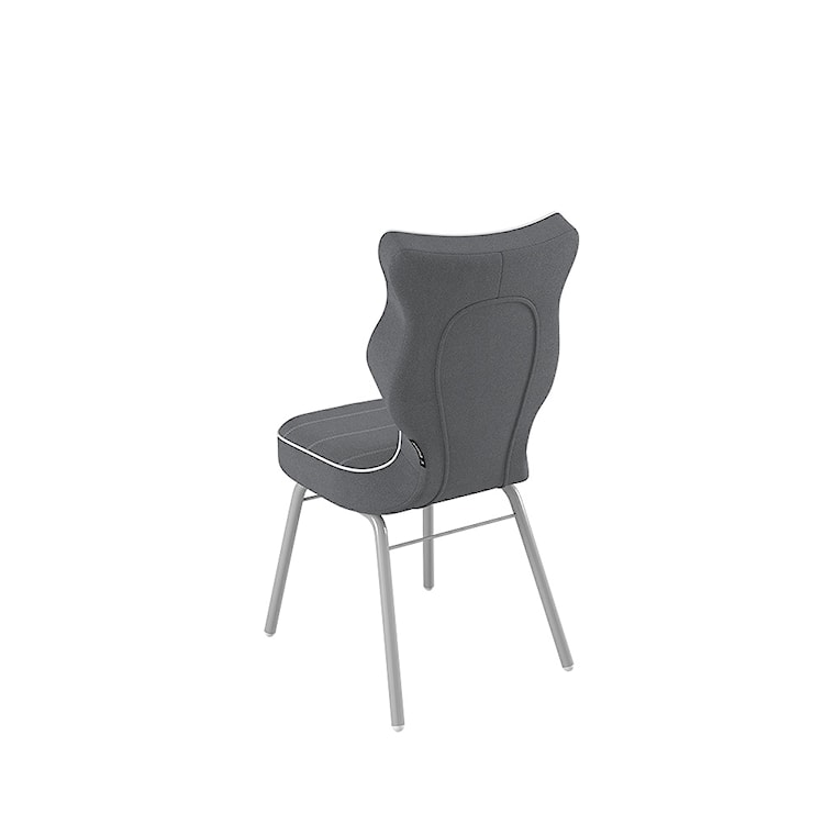 Krzesło biurowe Solo szare w tkaninie trudnopalnej rozmiar 3  - zdjęcie 3