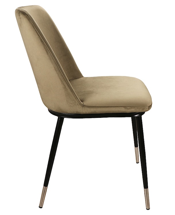 Krzesło tapicerowane Sionior oliwkowy velvet/ chromowane detale  - zdjęcie 2