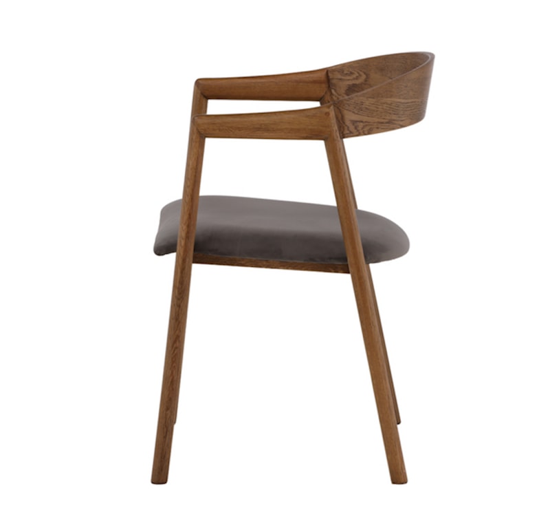 Krzesło drewniane Axeness dąb/ szare siedzisko  - zdjęcie 4