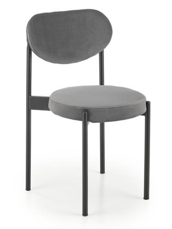 Krzesło tapicerowane Gaspler szary velvet