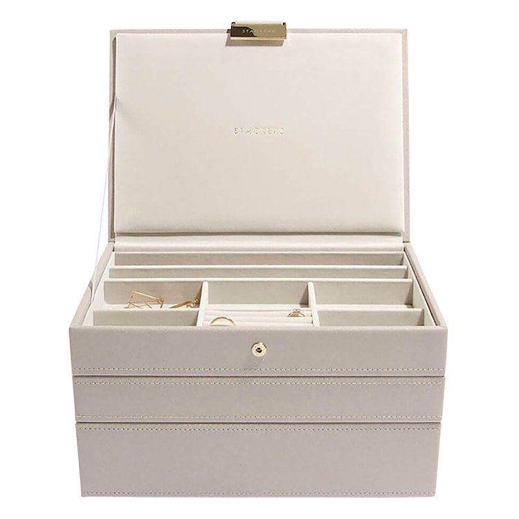 Szkatułka na biżuterię Classic Jewellery Box szaro-brązowy 