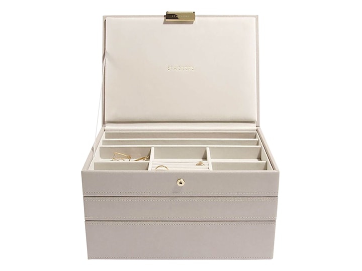 Szkatułka na biżuterię Classic Jewellery Box szaro-brązowy