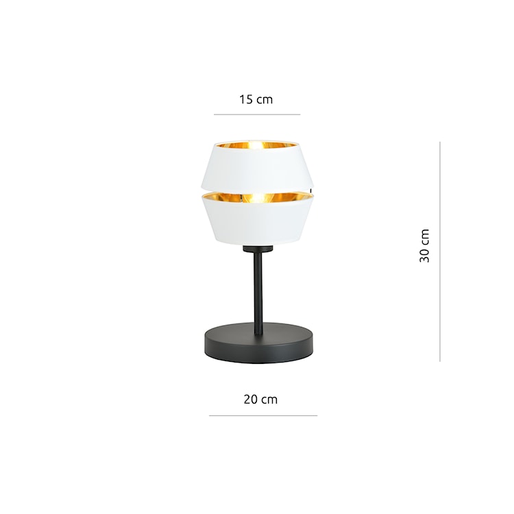 Lampa stołowa Catnes biało-złota  - zdjęcie 4