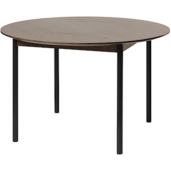 Stół okrągły Chesseo 120 cm na metalowych nogach dąb espresso