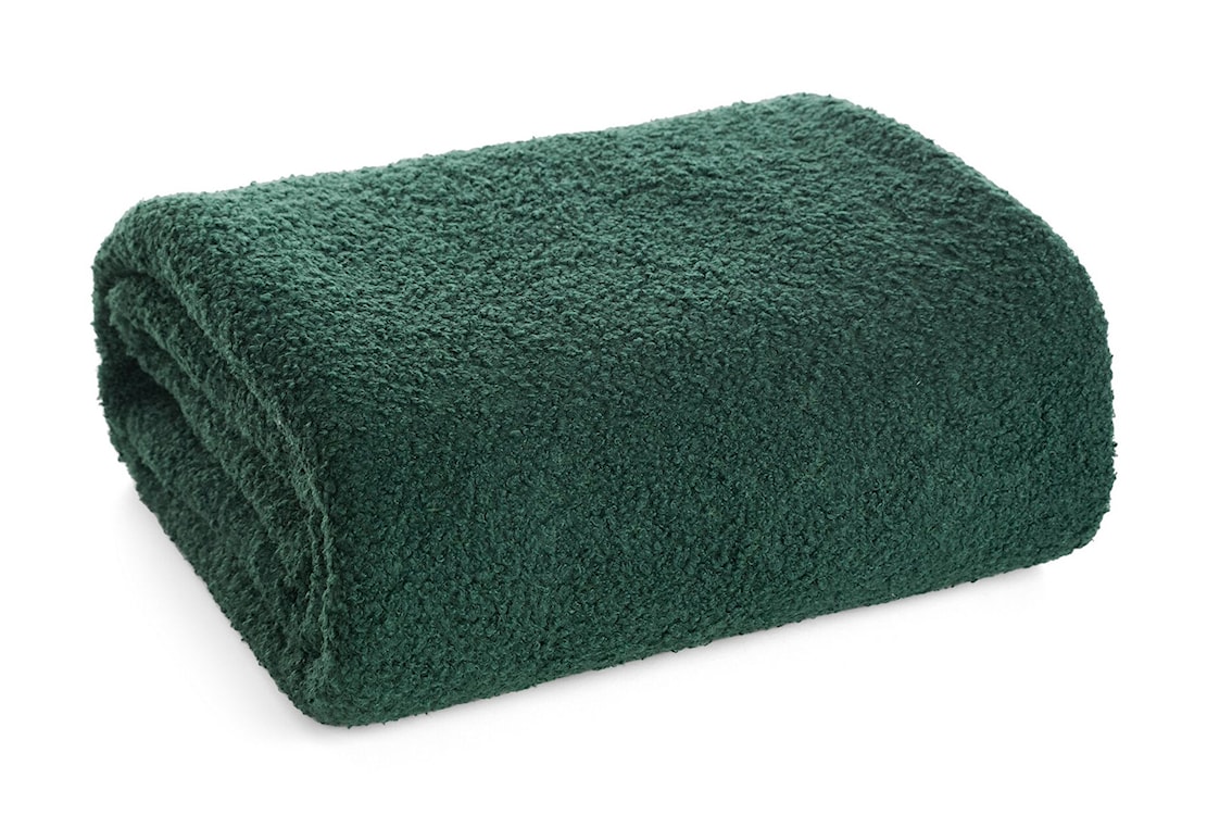 Koc Bukla 200x150 cm ciemnozielony  - zdjęcie 7