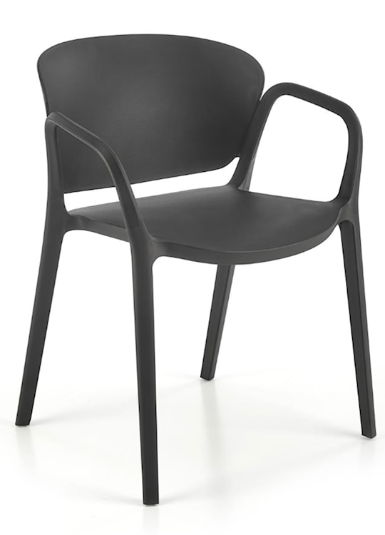 Krzesło z tworzywa Nionine z podłokietnikami czarne