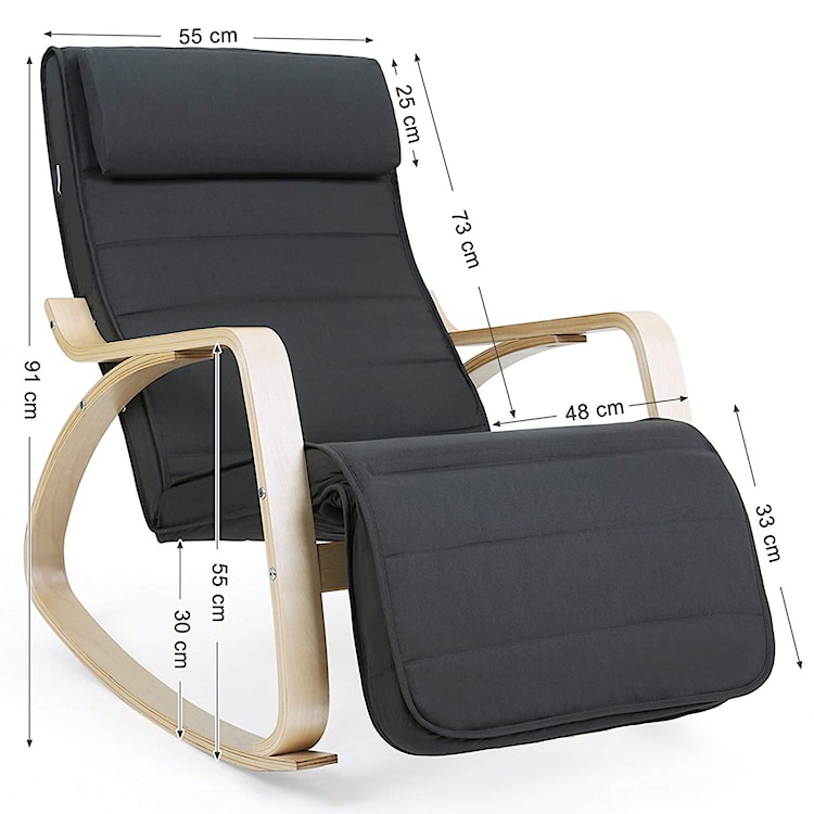 Fotel bujany Lapilli z minimalistycznymi podłokietnikami  - zdjęcie 3