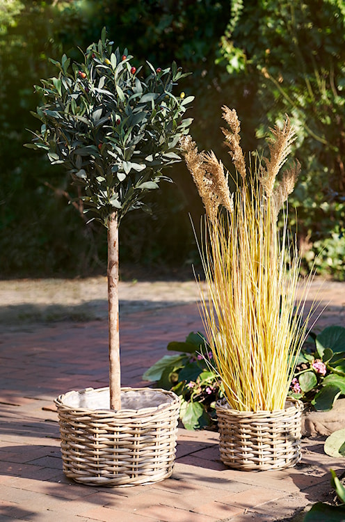 Zestaw dwóch koszy Kalak kubu rattan naturalne  - zdjęcie 2