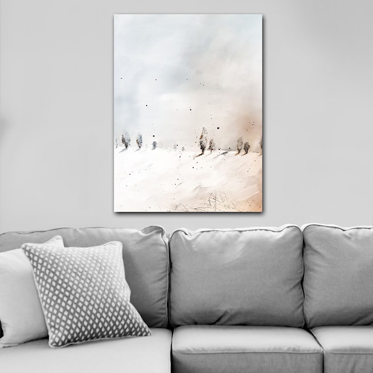 Obraz na płótnie Syntlee 100x70 cm beżowo-niebieski  - zdjęcie 2