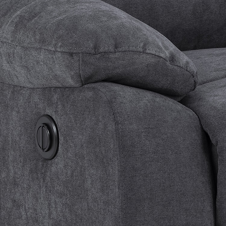 Sofa dwuosobowa Dinah z wysuwanym podnóżkiem grafitowa  - zdjęcie 8