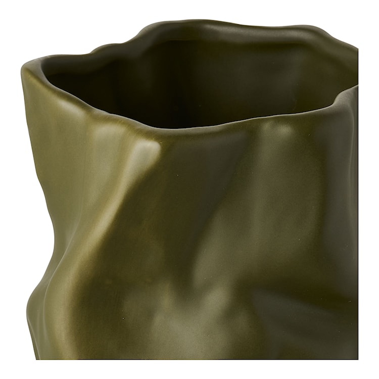 Wazon ceramiczny Velas 25,5 cm ciemnozielony  - zdjęcie 5