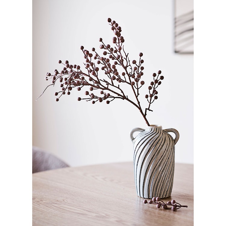 Wazon ceramiczny Lamital 22 cm biało-niebieski  - zdjęcie 2