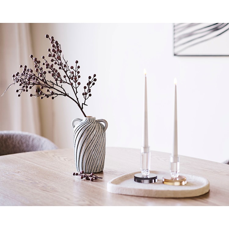 Wazon ceramiczny Lamital 22 cm biało-niebieski  - zdjęcie 3