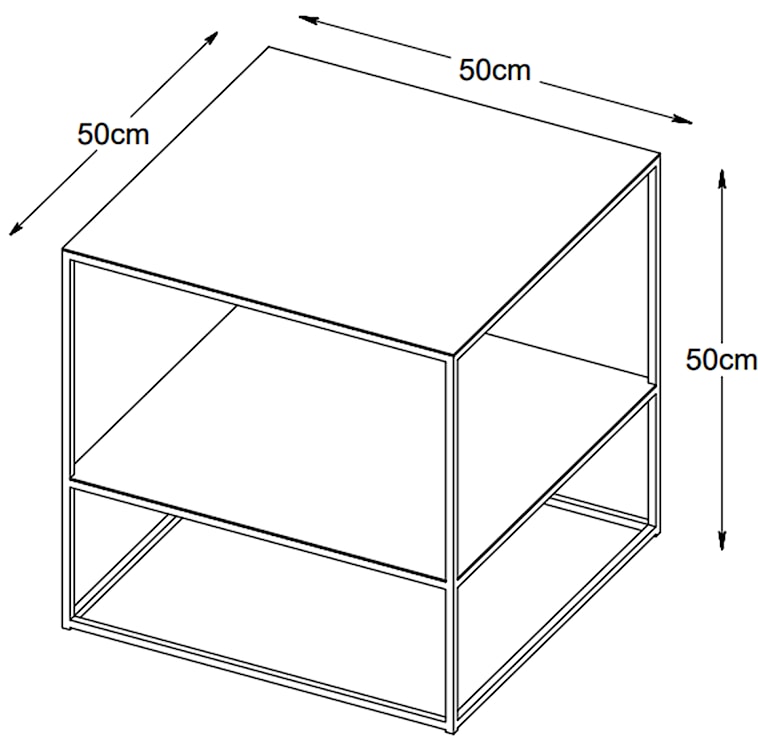 Stolik kawowy metalowy Vously 50x50 cm czarny  - zdjęcie 4