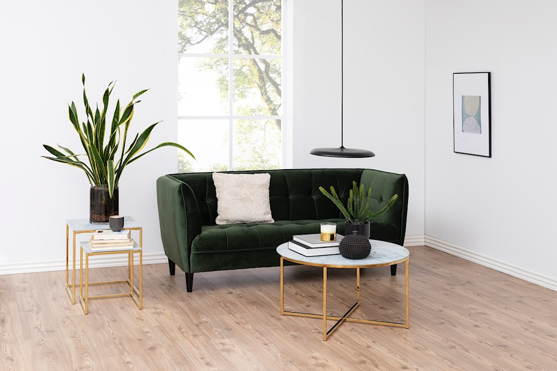 Sofa Beleni zielona 182 cm pikowana  - zdjęcie 2