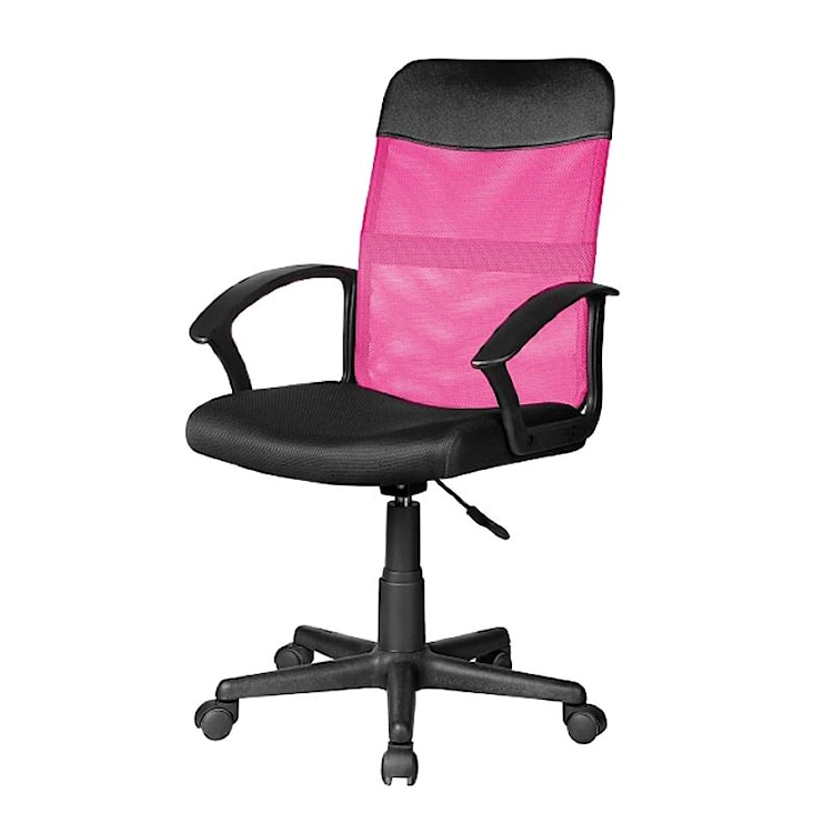 Fotel biurowy Rabges różowo-czarny