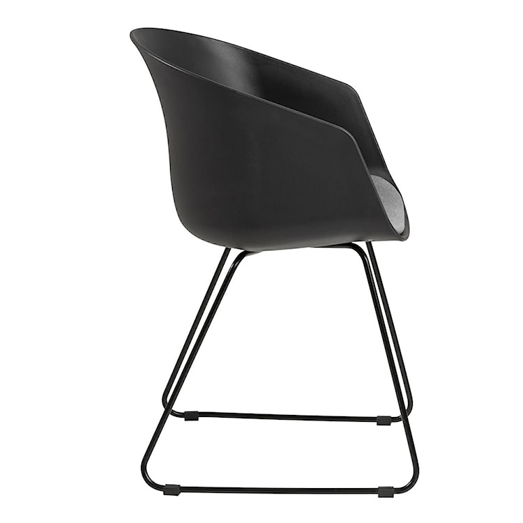 Krzesło Tamarillo czarne na stalowych płozach  - zdjęcie 4