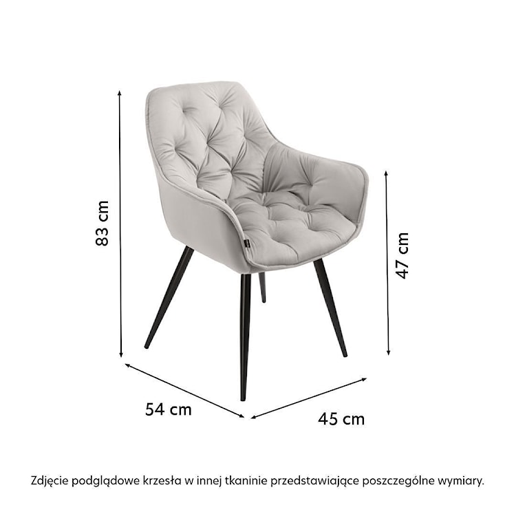 Krzesło tapicerowane Paraguay pikowane żółte  - zdjęcie 7