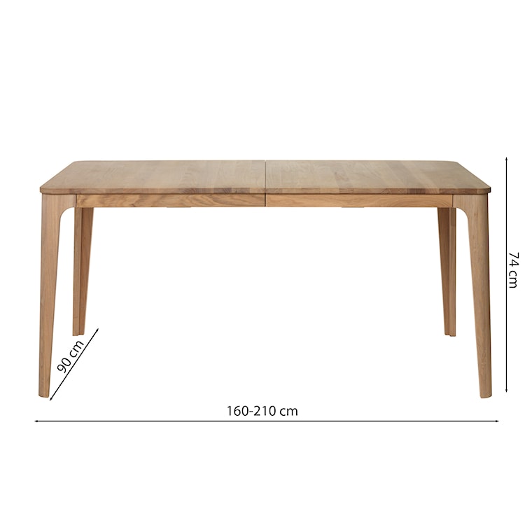Stół rozkładany Borisee 90x160-210 cm dąb  - zdjęcie 2