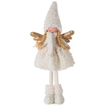 Figurka świąteczna Doll 47 cm złoto-kremowa