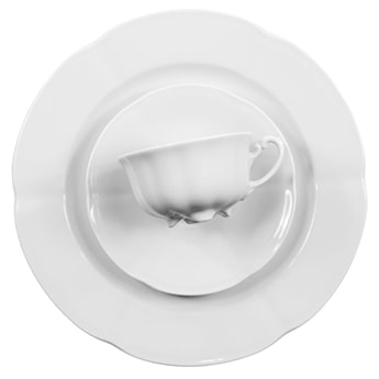 Serwis do kawy porcelanowy dla 6 os. Bolero biały