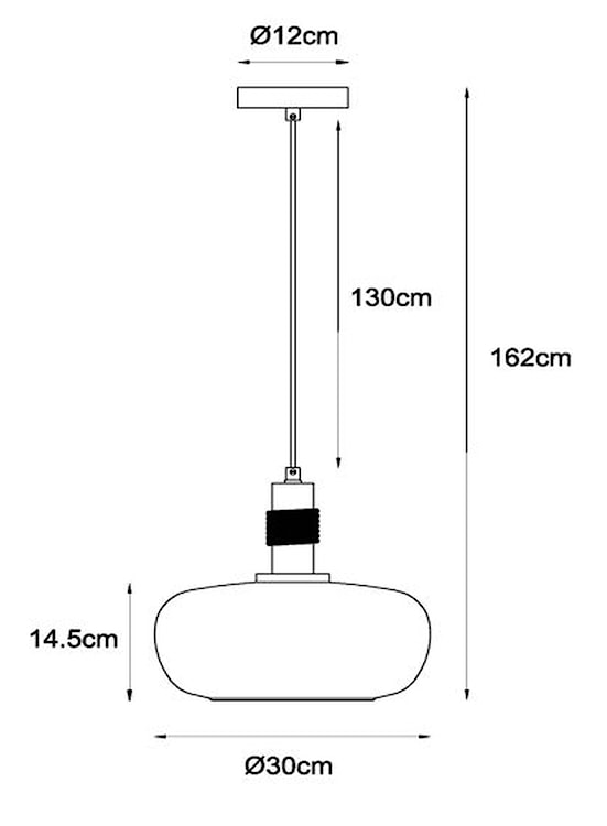 Lampa wisząca Ilona 30 cm czarno-brązowa  - zdjęcie 7