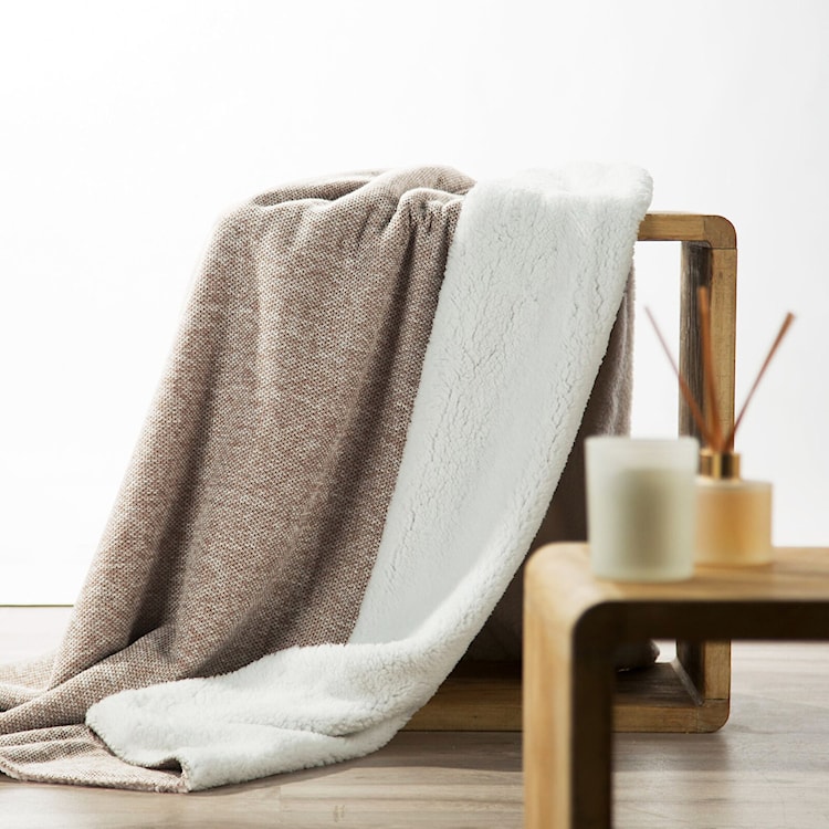 Koc Panda 200x150 cm biało-beżowy  - zdjęcie 2